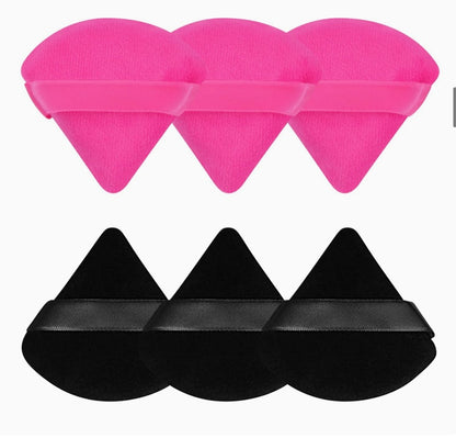 Triangle Powder Puff Pink Pack of 3