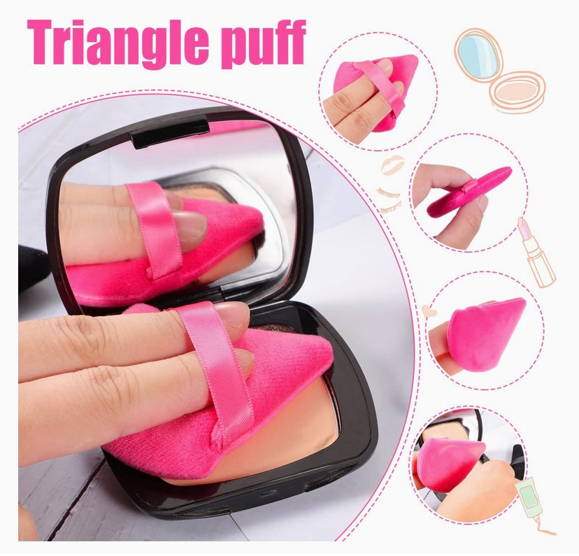 Triangle Powder Puff Pink Pack of 3