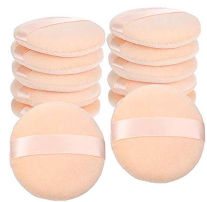 Round Powder Puff Cream Pack of 3