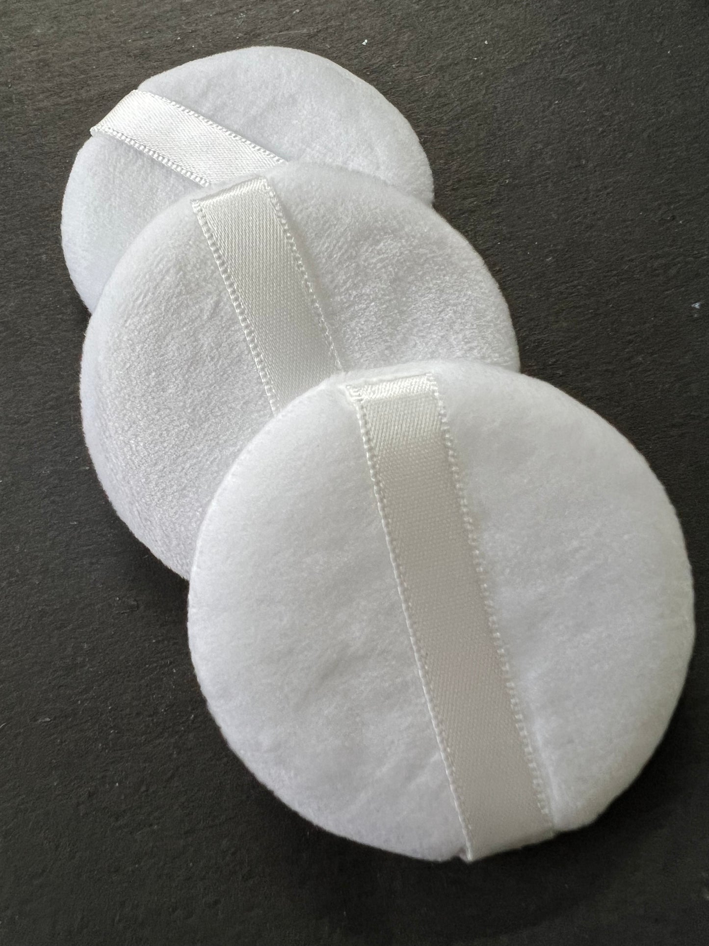 Round Powder Puff White Pack of 3