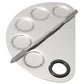 Stainless Steel Cosmetic 5 Dip Makeup Mixing Plate with Spatula