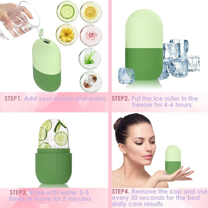 BEAUTY ICE ROLLER FOR FACE MASSAGER &amp; EYE REUSABLE FACE ROLLERS FACIAL ROLLER BOX