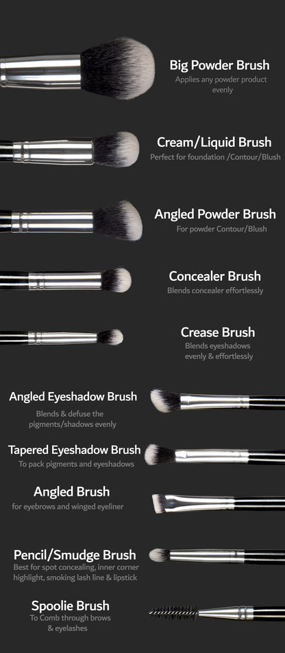 Essential 10 Brush Set + Brush Holder