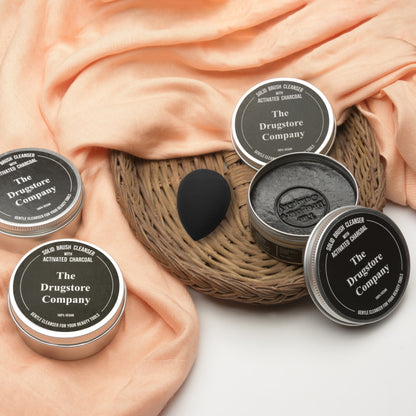 Exclusive Combo - Solid Brush Cleanser Charcoal + Solid Brush Cleanser Rose + Silicon Brush Cleansing Pad